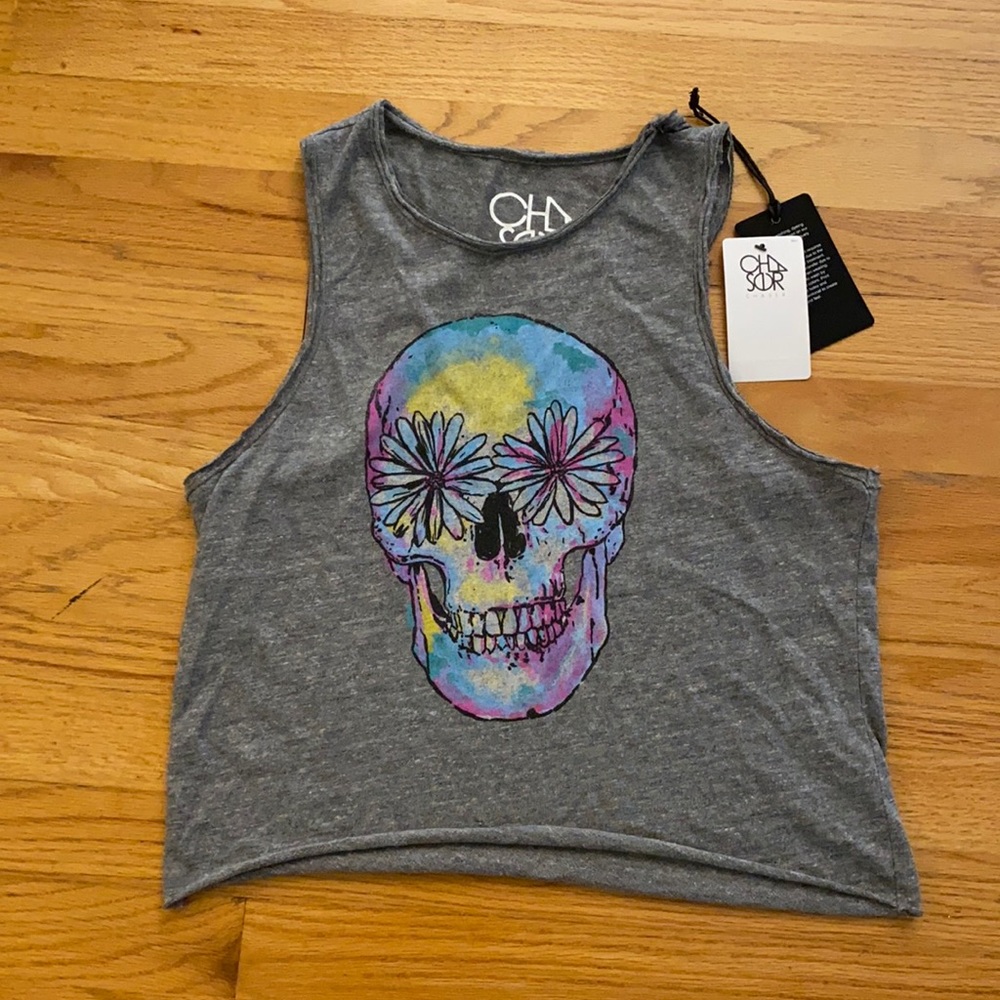 Chaser Floral Skull - NWT XS
